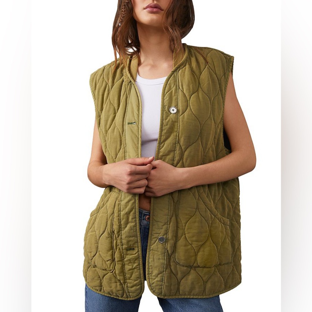 Free People Billie Military Vest size M
